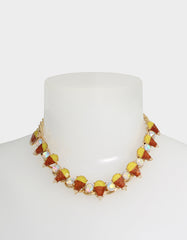 RICH WITCH CANDY CORN FRONTAL NECKLACE ORANGE