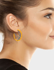 BASKETBALL HOOP EARRINGS ORANGE
