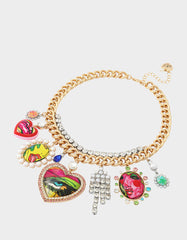 ART CAMPAIGN CHARM NECKLACE MULTI