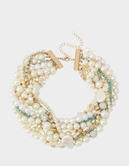 PEARL STRANDS COLLAR NECKLACE PEARL