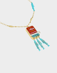 SARDINES LONG PENDANT NECKLACE BLUE