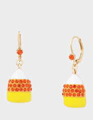 CANDY CORN LEVERBACK EARRING ORANGE