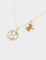 TAURUS CHARM PENDANT BROWN