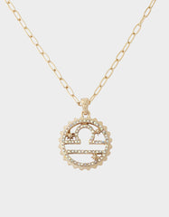 LIBRA CHARM PENDANT FUCHSIA