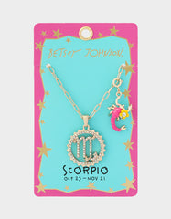 SCORPIO CHARM PENDANT PINK