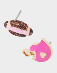 MISMATCH FOOTBALL STUD EARRING PINK