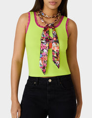 SCARF AND CHAIN TIE BELT BLACK MULTI