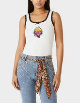 SCARF AND CHAIN TIE BELT LEOPARD MULTI