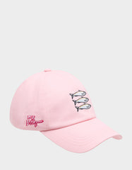 SARDINE EMBROIDERED BASEBALL CAP PINK