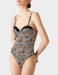 CHARMING CHEETAH ONE PIECE SWIMSUIT CHEETAH PRINT