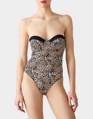 CHARMING CHEETAH ONE PIECE SWIMSUIT CHEETAH PRINT