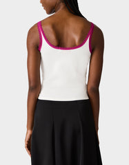 BETSEY ICON CLUSTER TANK WHITE