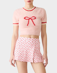 BETSEY'S BOW SWEATER PINK