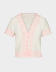 EMBROIDERED ESSENCE TOP WHITE