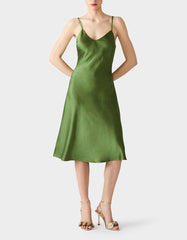 TRUE SLIP DRESS GREEN