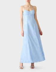 DAYDREAM DAISY MAXI DRESS LIGHT BLUE