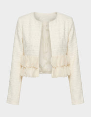 RUFFLE SOCIETY BLAZER CREAM