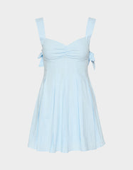 BLUEBEL BOW DRESS LIGHT BLUE