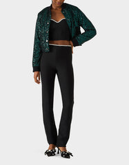 GLITTERATI BOMBER JACKET EMERALD GREEN