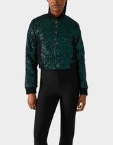 GLITTERATI BOMBER JACKET EMERALD GREEN