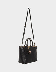 NO BRAINER SKULL TOTE BLACK
