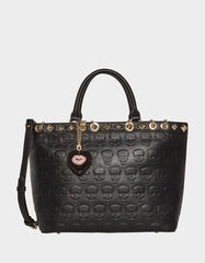 NO BRAINER SKULL TOTE BLACK