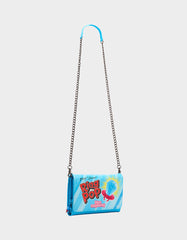 RING POP® PATENT WALLET ON CHAIN BLUE