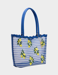 MESHIN AROUND TOTE BLUE/STRIPE