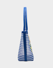 MESHIN AROUND TOTE BLUE/STRIPE