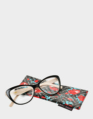 EFFORTLESS CHIC CAT EYE READING GLASSES BLACK