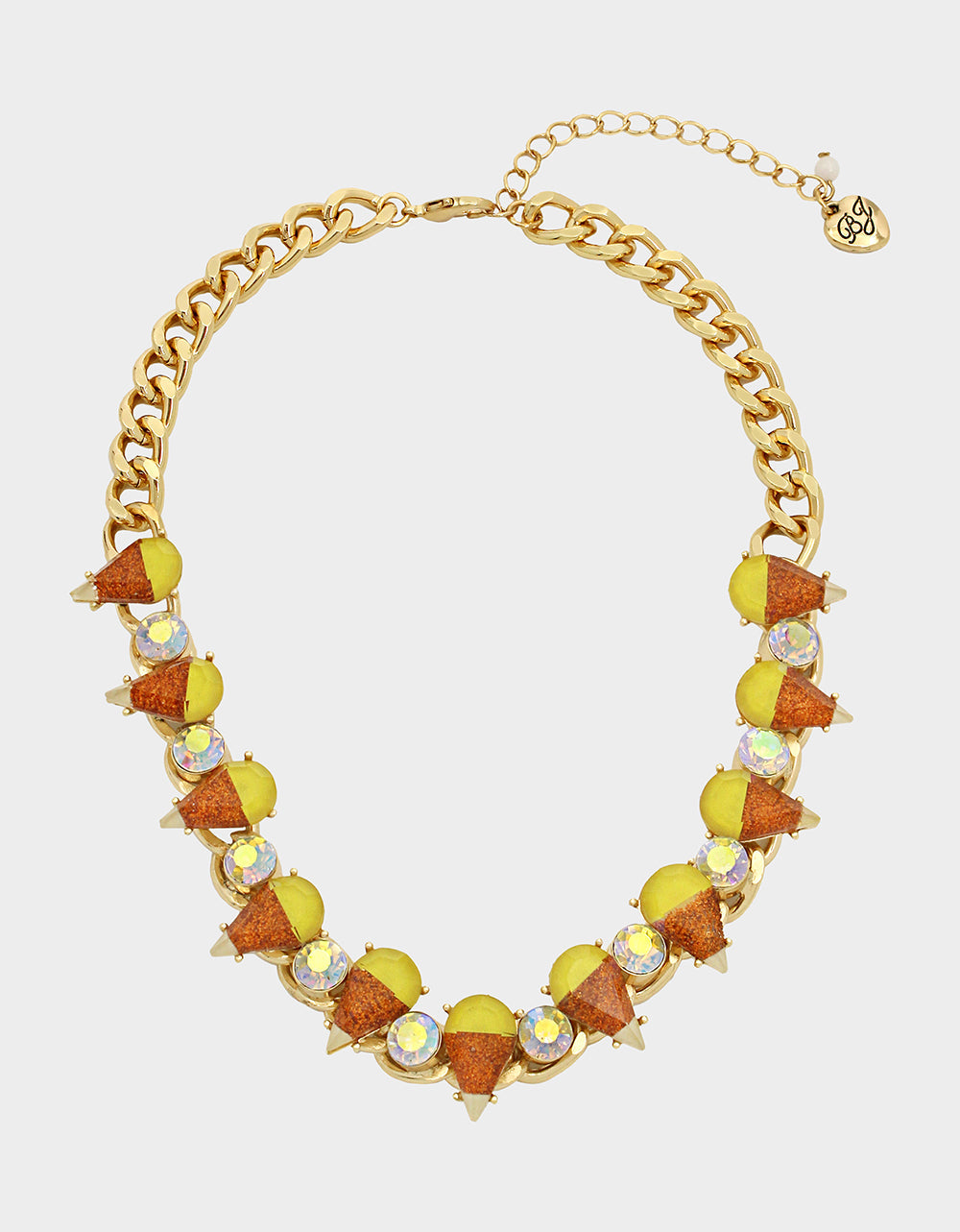 RICH WITCH CANDY CORN FRONTAL NECKLACE ORANGE
