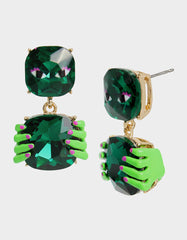 RICH WITCH ZOMBIE HAND EARRINGS GREEN