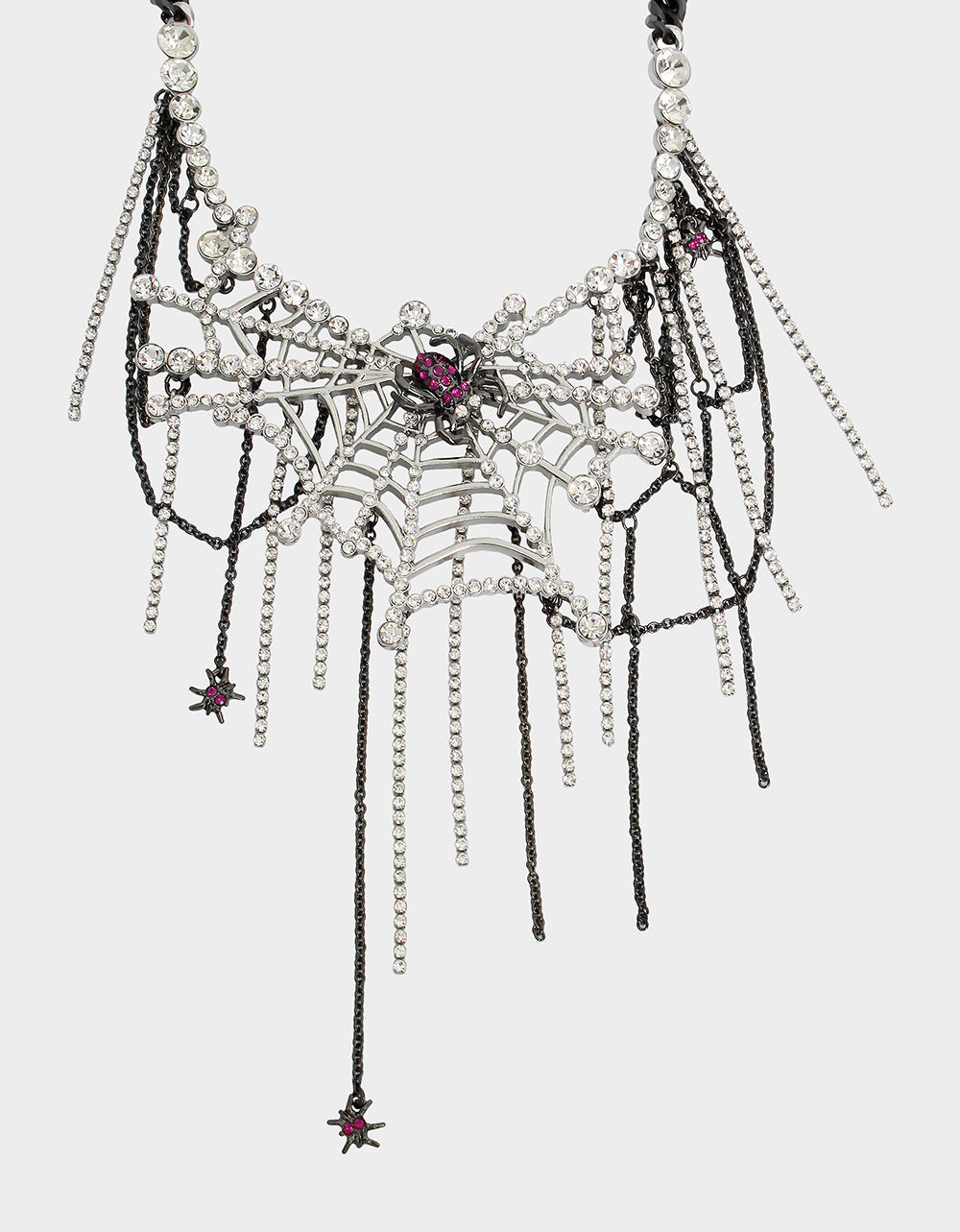 RICH WITCH SPIDER BIB NECKLACE RED