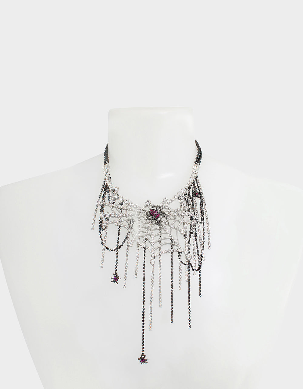 RICH WITCH SPIDER BIB NECKLACE RED