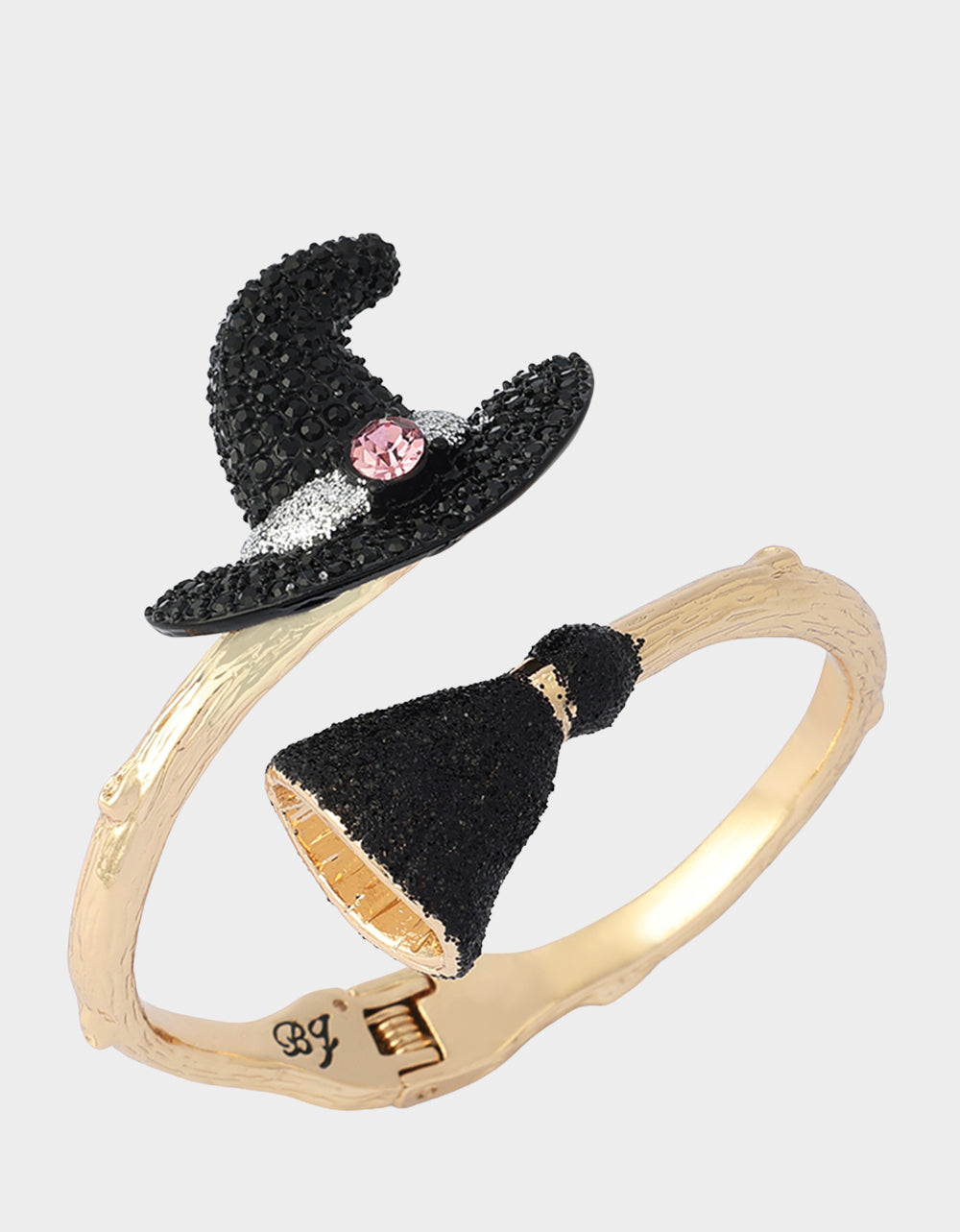 WITCH HAT HINGE BANGLE PINK