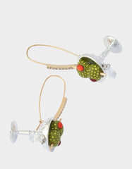 MARTINI DROP EARRINGS GREEN
