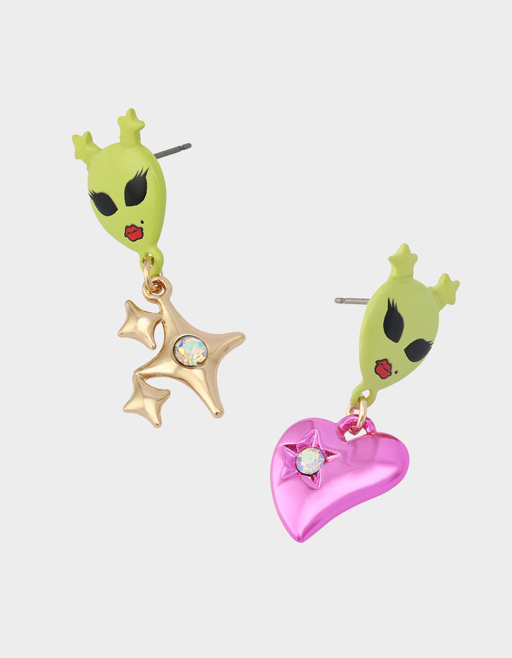 ALIEN MISMATCH DROP EARRINGS MULTI