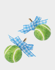 TENNIS BALL LEVER BACK EARRINGS GREEN