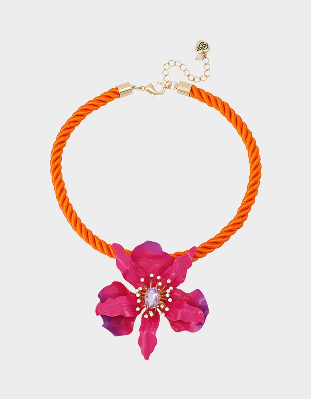 ORCHID SHORT PENDANT NECKLACE PINK