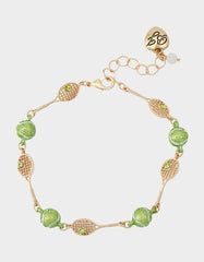 TENNIS RACQUET FLEX BRACELET GREEN