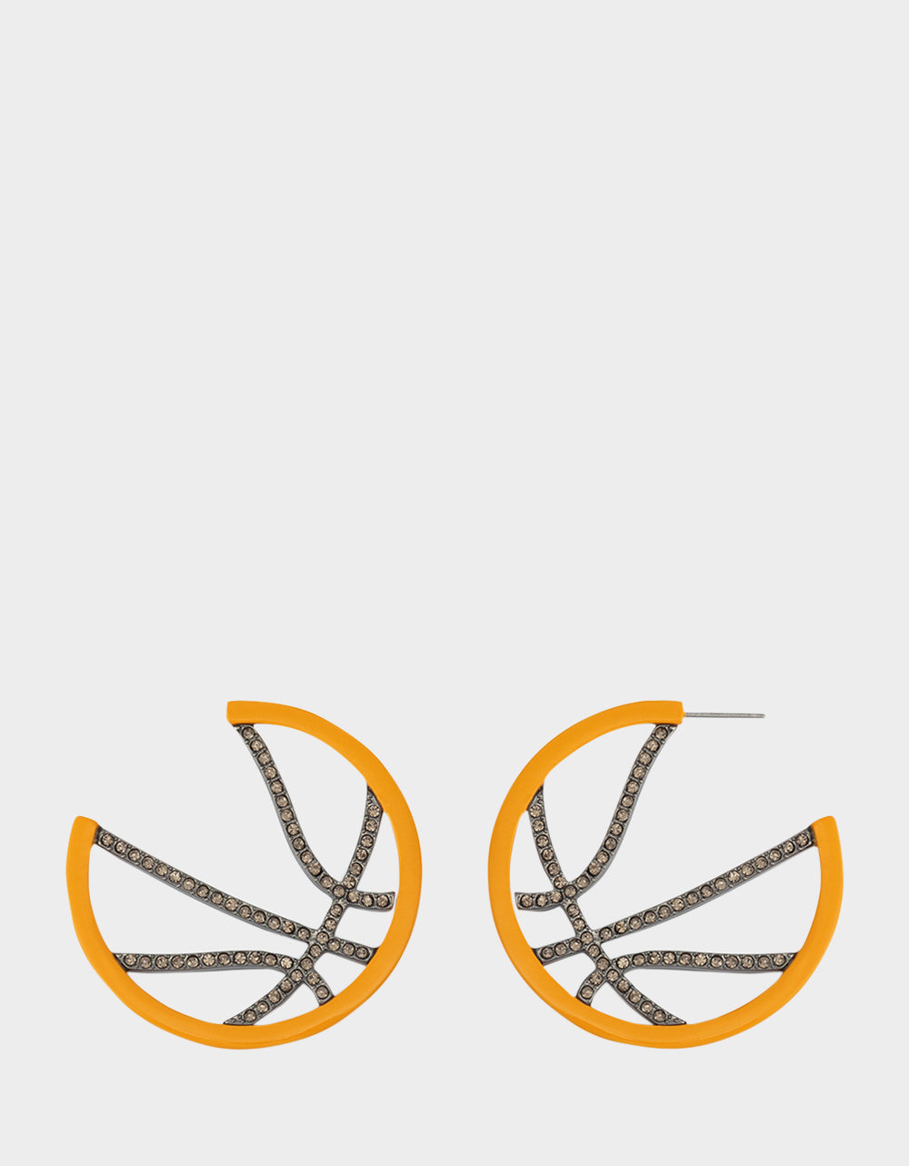BASKETBALL HOOP EARRINGS ORANGE