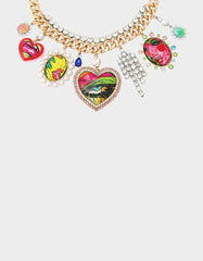 ART CAMPAIGN CHARM NECKLACE MULTI