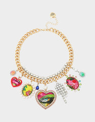 ART CAMPAIGN CHARM NECKLACE MULTI