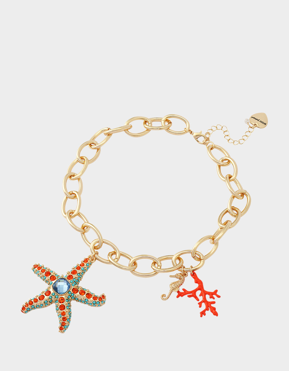 STARFISH SHORT PENDANT NECKLACE ORANGE
