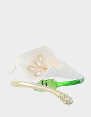 CALLA LILY BYPASS BANGLE BRACELET GREEN