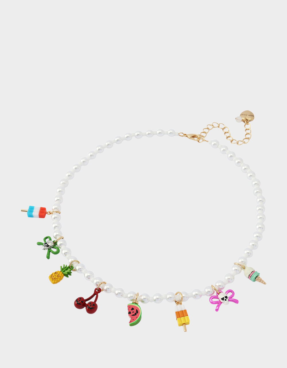 SUMMERWEEN CHARM FRONTAL NECKALCE PEARL