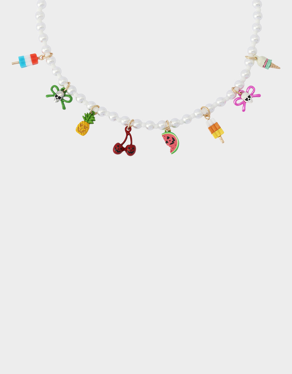 SUMMERWEEN CHARM FRONTAL NECKALCE PEARL