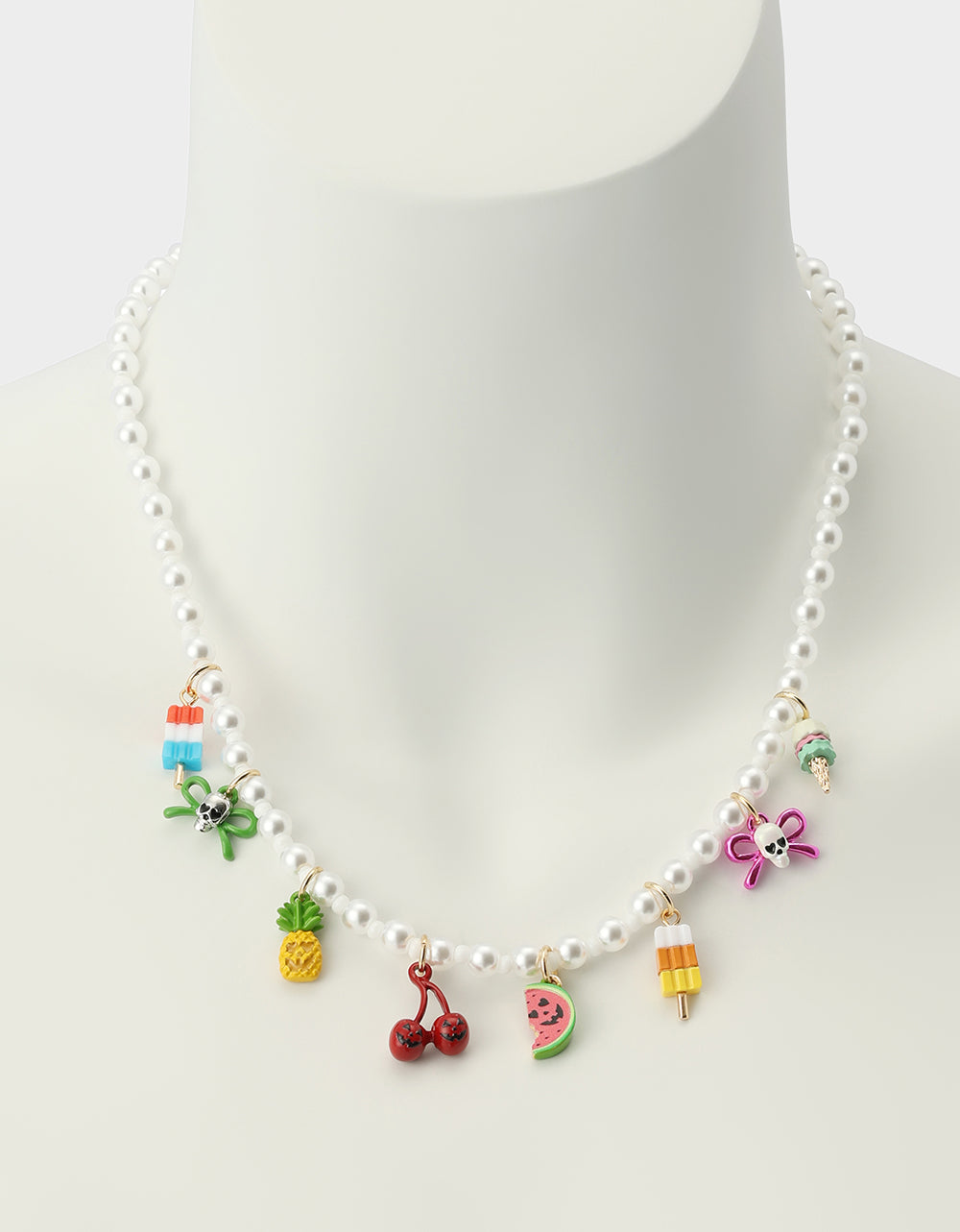 SUMMERWEEN CHARM FRONTAL NECKALCE PEARL