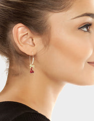 SPOOKY CHERRY SHEPHERD HOOK EARRINGS RED