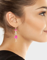 MISMATCH COACHELLA SKELETON EARRINGS PINK